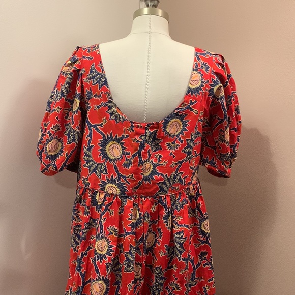 House of Harlow 1960 Women’s Red Floral Knot Tie Dress size XL - Picture 6 of 14